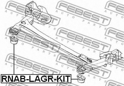 FEBEST rnablagrkit -  Сайлентблок задней балки комплект