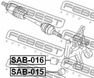 FEBEST sab016 -  Сайлентблок заднего кулака нижний