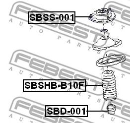 FEBEST sbshbb10f -  Защитный колпак / пыльник, амортизатор