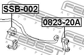 FEBEST ssb002 -  Втулка переднего стабилизатора