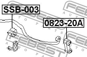 FEBEST ssb003 -  Втулка переднего стабилизатора d19.2