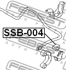 FEBEST ssb004 -  Втулка заднего стабилизатораd12