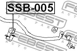 FEBEST ssb005 -  Втулка переднего стабилизатора