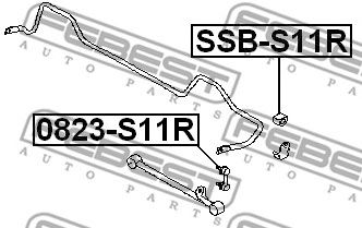 FEBEST ssbs11r -  Втулка заднего стабилизатора