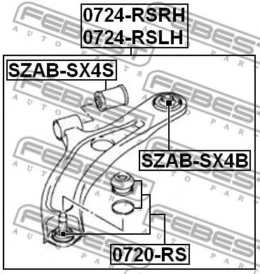 FEBEST szabsx4s -  Подвеска, рычаг независимой подвески колеса
