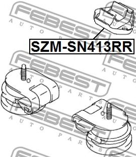 FEBEST szmsn413rr -  Подвеска, двигатель