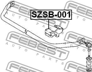 FEBEST szsb001 -  Втулка переднего стабилизатораd24