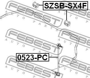 FEBEST szsbsx4f -  Втулка переднего стабилизатора