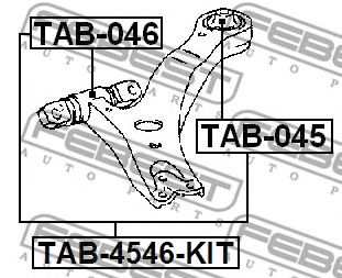 FEBEST tab045 -  Подвеска, рычаг независимой подвески колеса