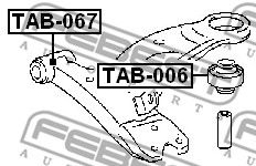 FEBEST tab067 -  Подвеска, рычаг независимой подвески колеса