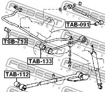 FEBEST tab091 -  Подвеска, рычаг независимой подвески колеса