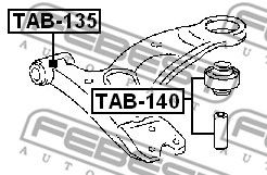 FEBEST tab140 -  Подвеска, рычаг независимой подвески колеса