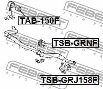 FEBEST tab150f -  Сайленблок передней тяги стабилизатора