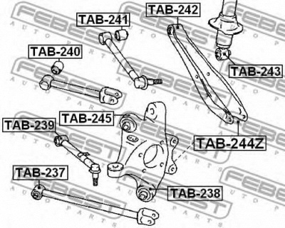 FEBEST tab239 -  Подвеска, рычаг независимой подвески колеса