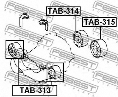 FEBEST tab314 -  Опора дифференциала