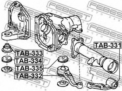 FEBEST tab332 -  Опора, дифференциал