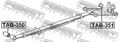 FEBEST tab350 -  Сайленблок задней рессоры