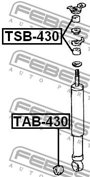 FEBEST tab430 -  Сайлентблок переднего амортизатора