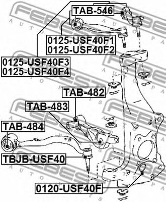 FEBEST tab483 -  Подвеска, рычаг независимой подвески колеса
