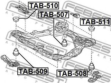 FEBEST tab509 -  Сайленблок подрамника