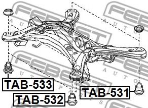 FEBEST tab533 -  Сайленблок подрамника