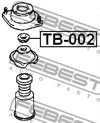FEBEST tb002 -  Подшипник качения, опора стойки амортизатора