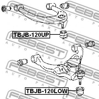 FEBEST tbjb120up -  ремонтный комплект, несущие / направляющие шарниры