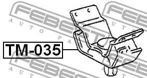 FEBEST tm035 -  Подушка двигателя задняя
