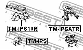 FEBEST tmips -  Подушка двигателя передняя