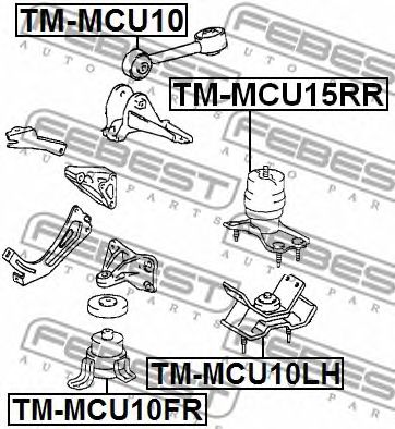 FEBEST tmmcu10lh -  Подушка двигателя левая mt