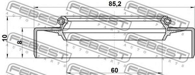 FEBEST tos002 -  Сальник наружный полуоси заднего моста 62x85x8x10