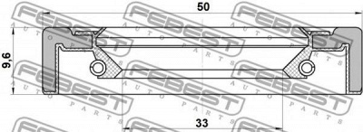 FEBEST tos003 -  Уплотнительное кольцо вала, приводной вал