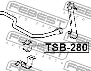 FEBEST tsb280 -  Втулка заднего стабилизатора d13