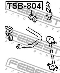 FEBEST tsb804 -  Втулка заднего стабилизатора d14