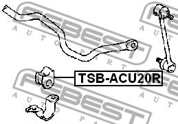 FEBEST tsbacu20r -  Втулка заднего стабилизатора