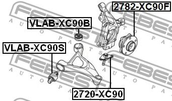 FEBEST vlabxc90s -  Подвеска, рычаг независимой подвески колеса