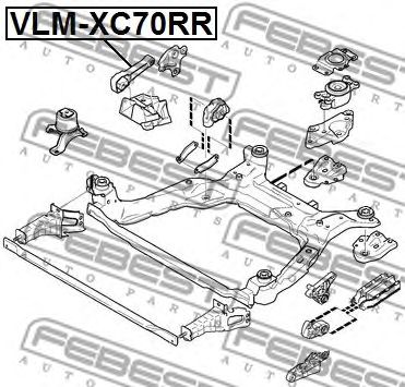 FEBEST vlmxc70rr -  Подушка двигателя задняя