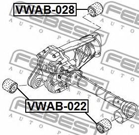 FEBEST vwab028 -  Сайленблок подушки дифференциала