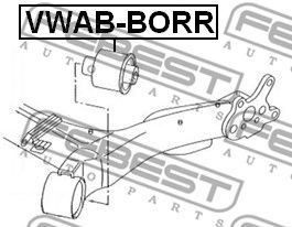 FEBEST vwabborr -  Сайлентблок задней балки