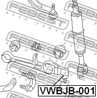 FEBEST vwbjb001 -  ремонтный комплект, несущие / направляющие шарниры