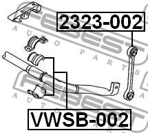 FEBEST vwsb002 -  Втулка переднего стабилизатора