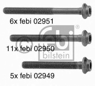 FEBI 10232 -  Комплект болтов головки цилидра