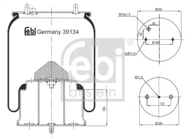 FEBI 39134 -  Кожух пневматической рессоры