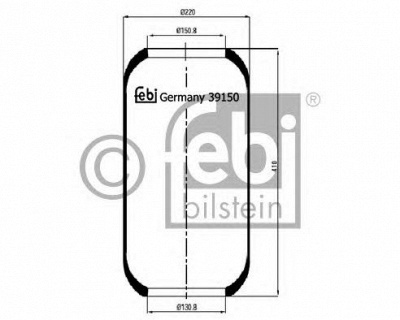 FEBI 39150 - Кожух пневматической рессоры