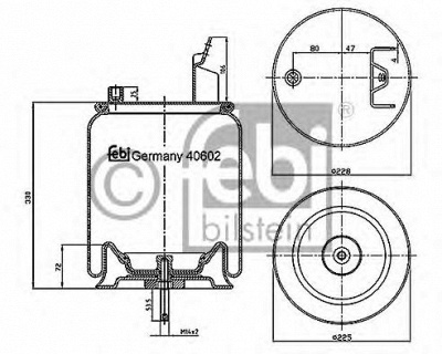 FEBI 40602 -  Кожух пневматической рессоры