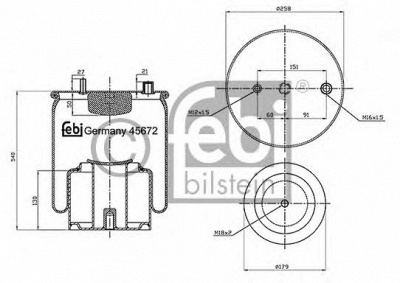 FEBI 45672 -  Рычаг независимой подвески колеса, подвеска колеса