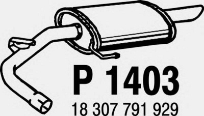 FENNO p1403 -  Глушитель выхлопных газов конечный
