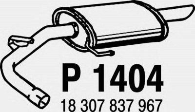 FENNO p1404 -  Глушитель выхлопных газов конечный