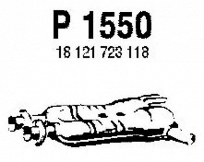 FENNO p1550 -  Средний глушитель выхлопных газов
