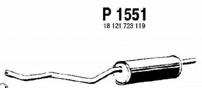 FENNO p1551 -  Глушитель выхлопных газов конечный